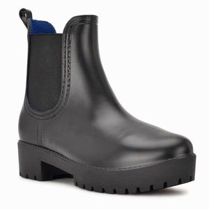 Nine West Rainy Chelsea Rain Boots - Black - Ireland (IG2345789)